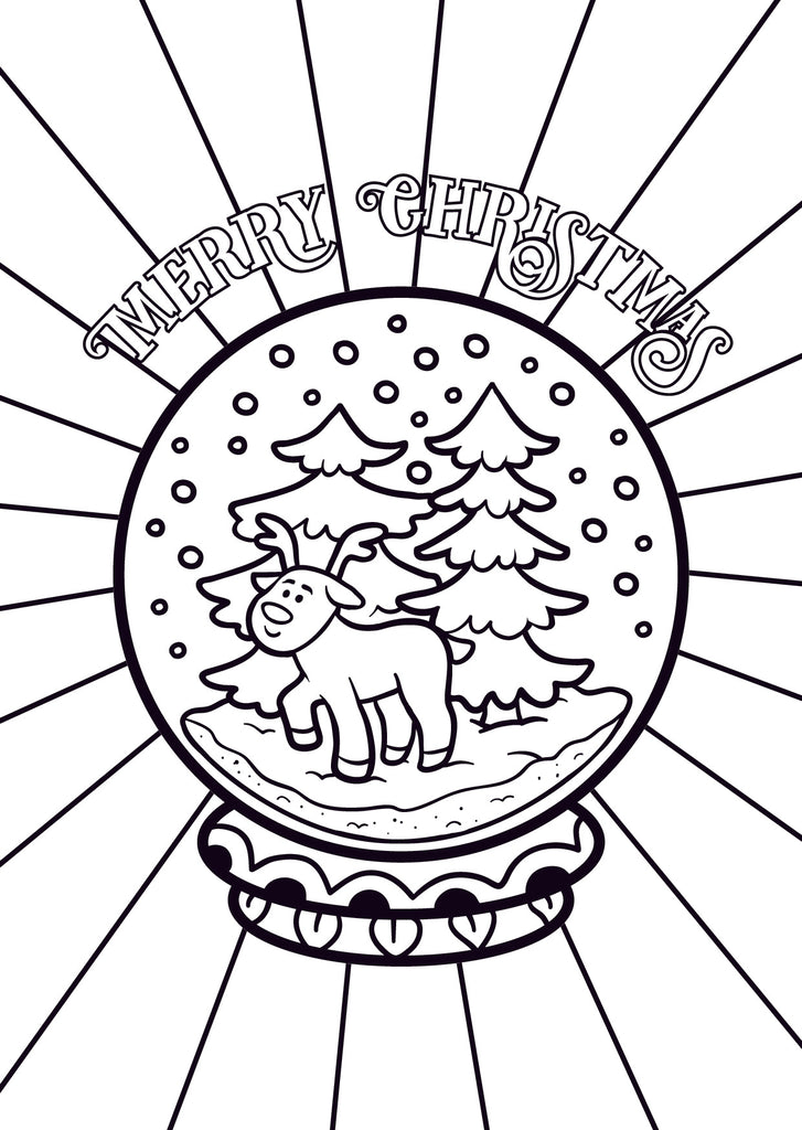 Colour-me-in Christmas Cards (x5) *Pick Up Only*